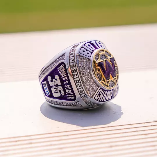 UW women's soccer B1G championship ring