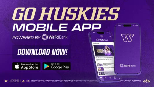Go Huskies mobile app powered by WaFd Bank