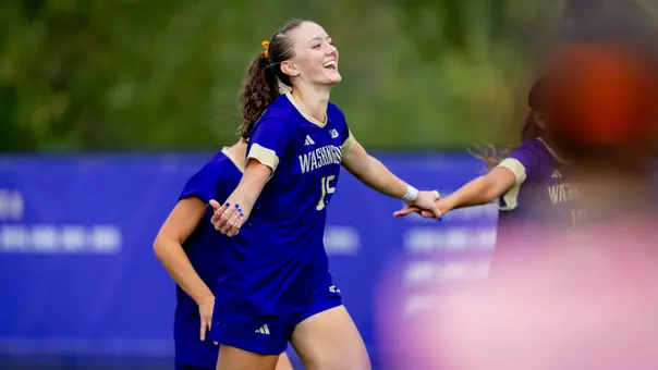 Alex Buck celebrates a goal vs. Montana
