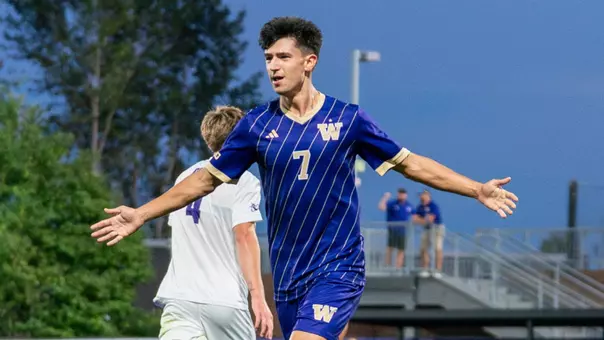 Alex Hall celebrates goal