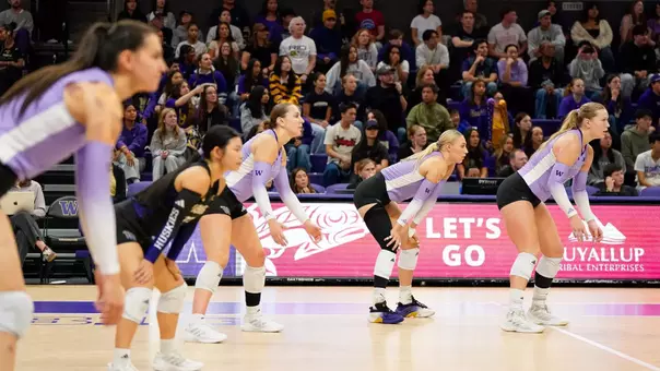 UW volleyball vs Washington State on September 13, 2026 in Seattle. Photo by David Ryder