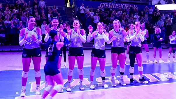 UW volleyball vs Washington State on September 13, 2026 in Seattle. Photo by David Ryder