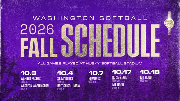 Softball Fall Ball 2026 schedule