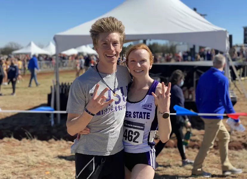 Summer and Christian Allen, both Weber State cross country athletes and All-Americans.