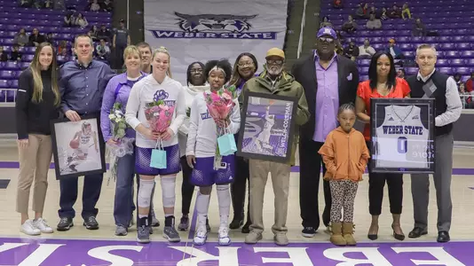 Senior day Emily Drake, Jaiamoni Welch-Colmean
