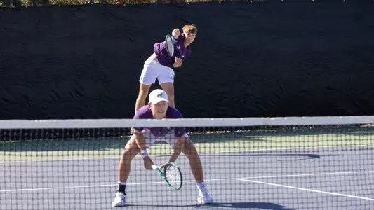 Dawid Scholtz and Ken Dinh in a match against Portland State in 2026