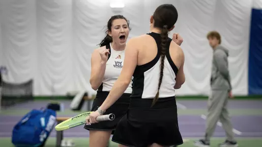 Savannah Johnson celebrates a win against NAU in 2026