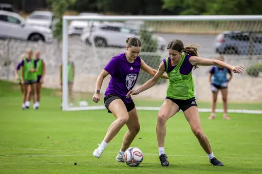 Weber State soccer players scrimmaging