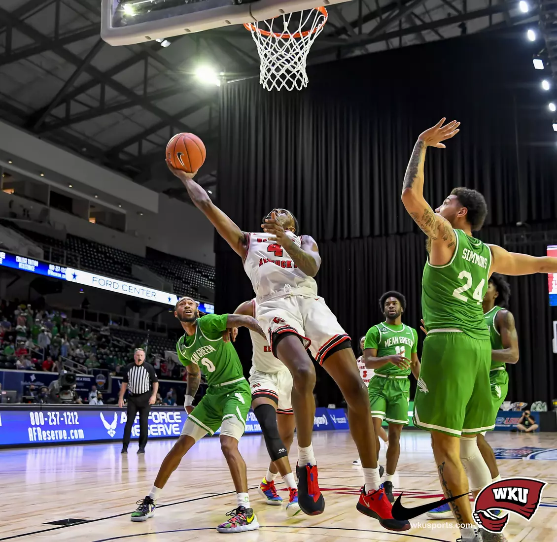 N. Texas Mean Green vs WKU Hilltoppers during the CUSA Finals on March 13, 2021 at Ford Center at The Star in Frisco Tx