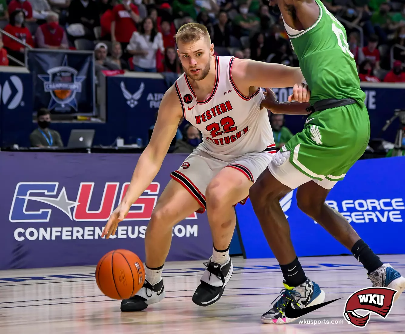 N. Texas Mean Green vs WKU Hilltoppers during the CUSA Finals on March 13, 2021 at Ford Center at The Star in Frisco Tx