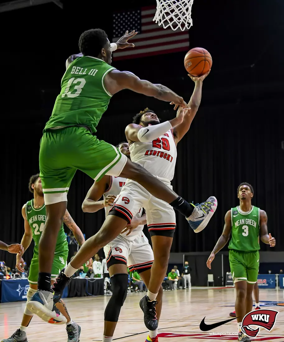 N. Texas Mean Green vs WKU Hilltoppers during the CUSA Finals on March 13, 2021 at Ford Center at The Star in Frisco Tx