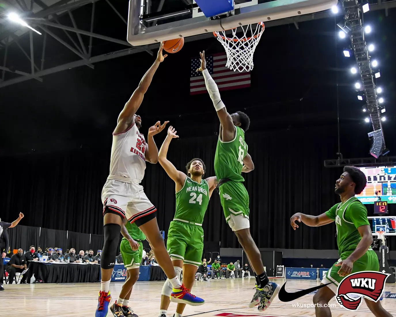 N. Texas Mean Green vs WKU Hilltoppers during the CUSA Finals on March 13, 2021 at Ford Center at The Star in Frisco Tx