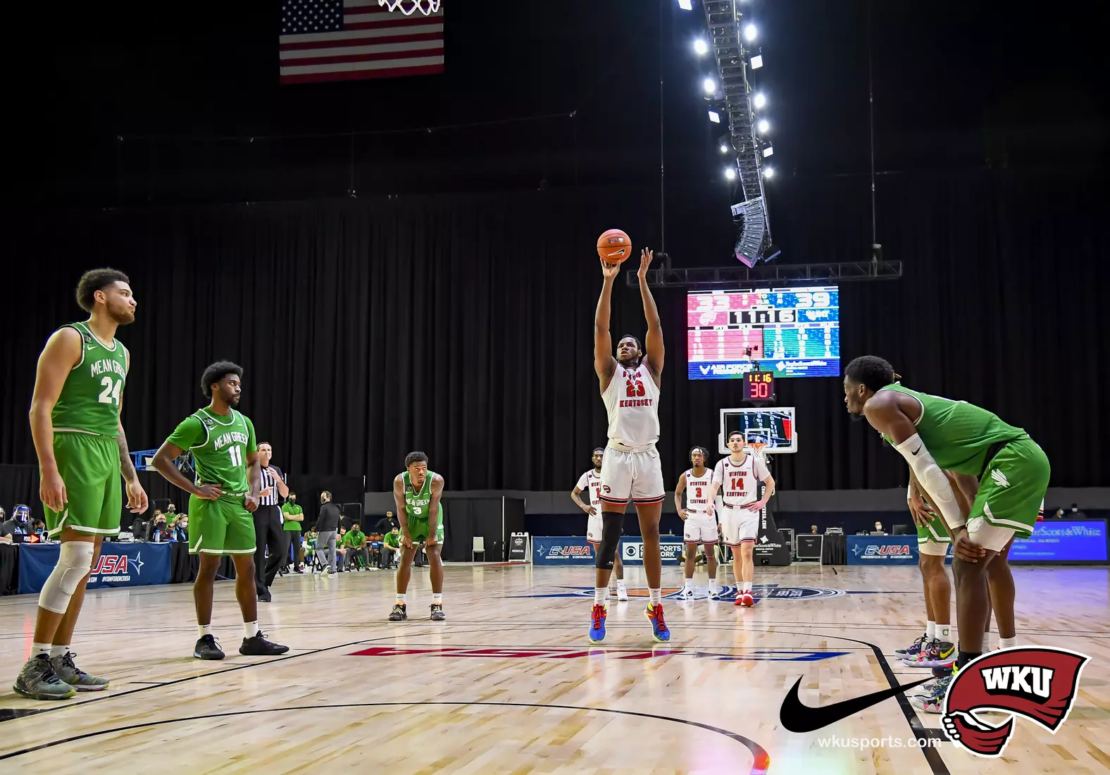 N. Texas Mean Green vs WKU Hilltoppers during the CUSA Finals on March 13, 2021 at Ford Center at The Star in Frisco Tx