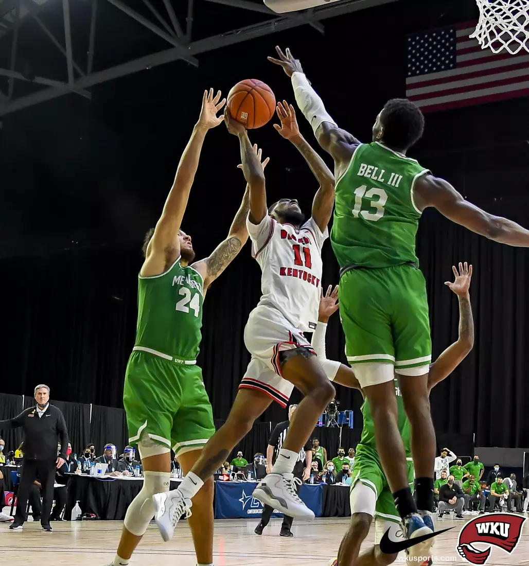 N. Texas Mean Green vs WKU Hilltoppers during the CUSA Finals on March 13, 2021 at Ford Center at The Star in Frisco Tx