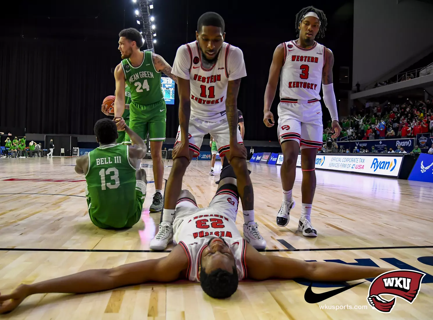 N. Texas Mean Green vs WKU Hilltoppers during the CUSA Finals on March 13, 2021 at Ford Center at The Star in Frisco Tx