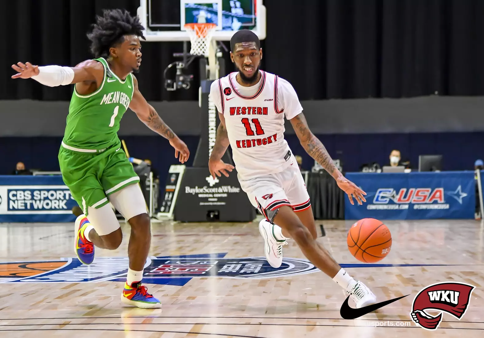 N. Texas Mean Green vs WKU Hilltoppers during the CUSA Finals on March 13, 2021 at Ford Center at The Star in Frisco Tx