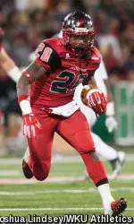 Anthony Wales scored three touchdowns in the first half and finished with 138 rushing yards.