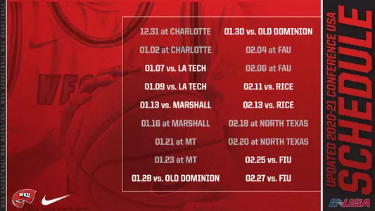 Updated WKU C-USA Basketball Schedule - Final Version