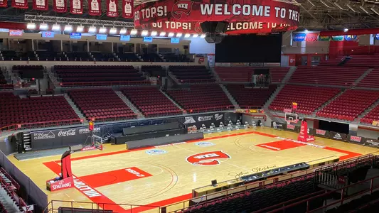 Empty Diddle Arena basketball