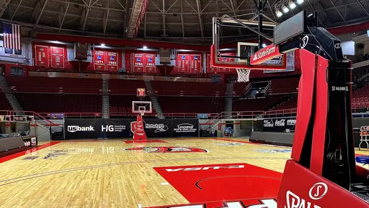 Empty Diddle Arena basketball
