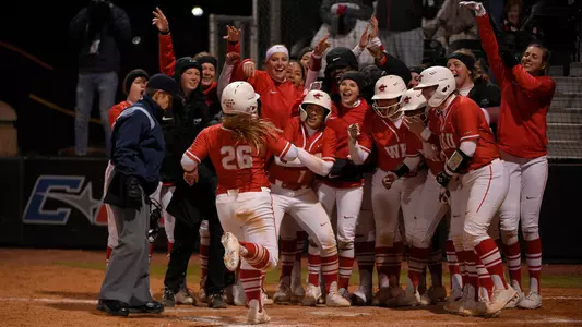 Paige Carter home run celebration