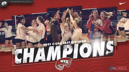 2020-21 Volleyball C-USA East Division champs graphic