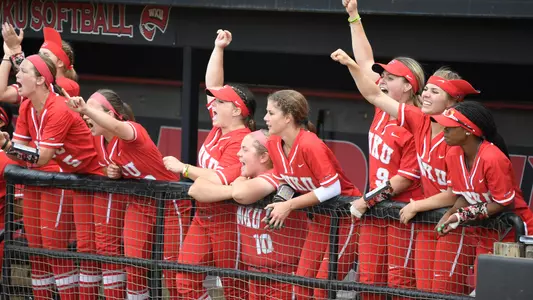 C-USA Tournament team celebration dugout