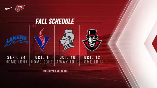 Softball Fall 2021 schedule