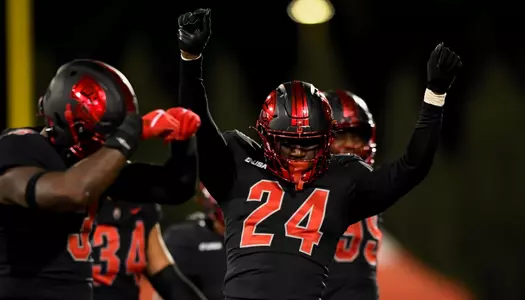 Linebacker Derrick Smith (24) of the WKU Hilltoppers at Houchen Industries-L.T. Smith Stadium on October 21, 2022 in Bowling Green, KY. Photo by Steve Roberts/WKU Athletics