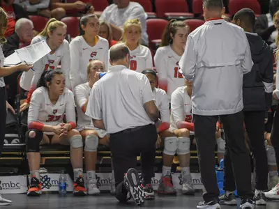 Head coach Travis Hudson of the WKU Hilltoppers at E. A. Diddle Arena on October 9, 2022 in Bowling Green, KY. Photo by Steve Roberts/WKU Athletics