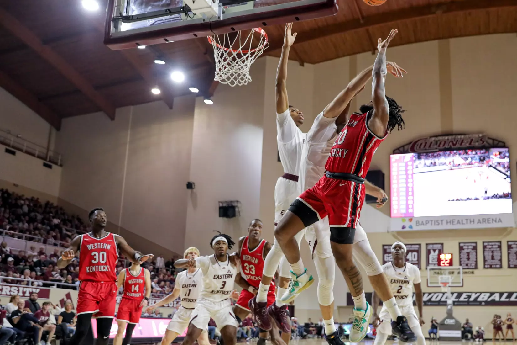 Dayvion McKnight of the WKU Hilltoppers at Baptist Health Arena on November 10, 2022 in Richmond, KY. Photo by Evan Brown/WKU Athletics