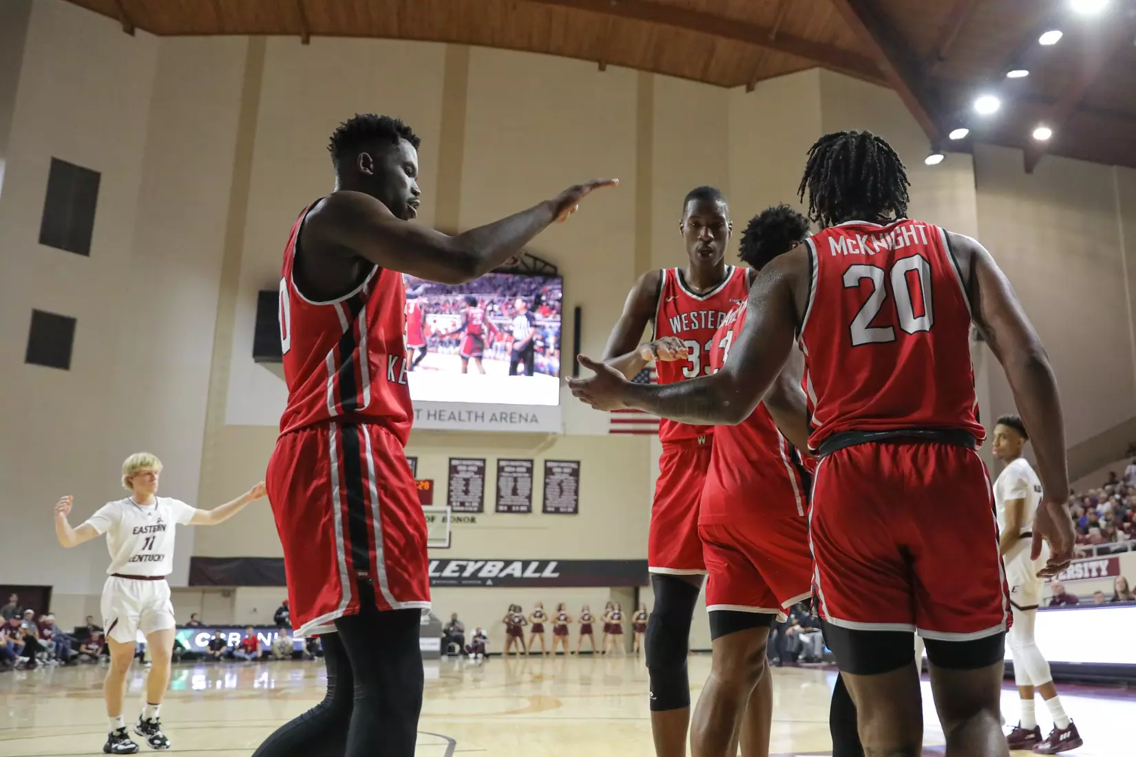 The WKU Hilltoppers at Baptist Health Arena on November 10, 2022 in Richmond, KY. Photo by Evan Brown/WKU Athletics WKU Hilltoppers at Baptist Health Arena on November 10, 2022 in Richmond, KY. Photo by Evan Brown/WKU Athletics