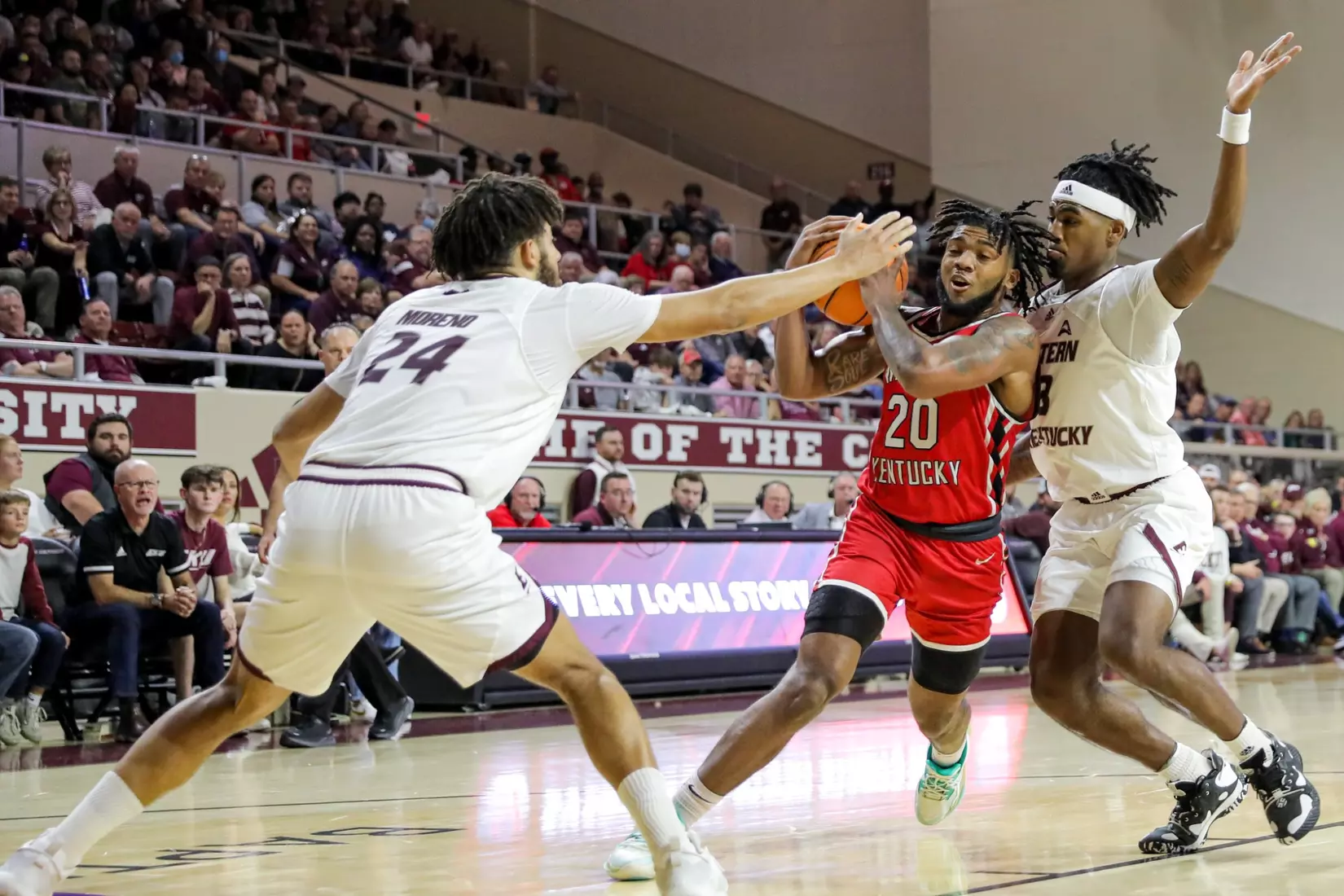 Dayvion McKnight of the WKU Hilltoppers at Baptist Health Arena on November 10, 2022 in Richmond, KY. Photo by Evan Brown/WKU Athletics