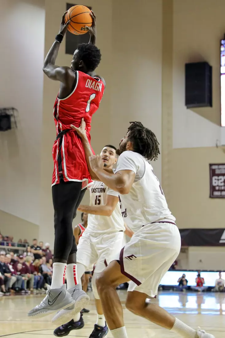 Fallou Diagne of the WKU Hilltoppers at Baptist Health Arena on November 10, 2022 in Richmond, KY. Photo by Evan Brown/WKU Athletics