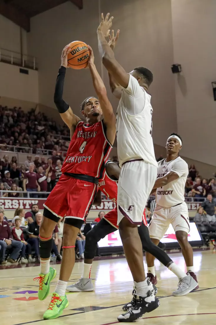 Khristian Lander of the WKU Hilltoppers at Baptist Health Arena on November 10, 2022 in Richmond, KY. Photo by Evan Brown/WKU Athletics