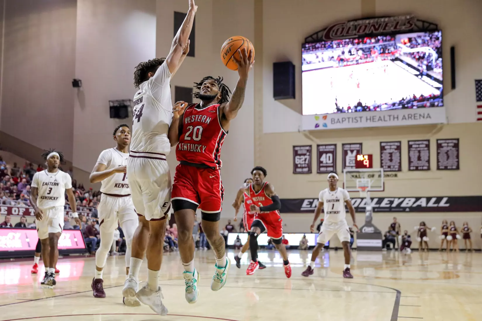 Dayvion McKnight of the WKU Hilltoppers at Baptist Health Arena on November 10, 2022 in Richmond, KY. Photo by Evan Brown/WKU Athletics