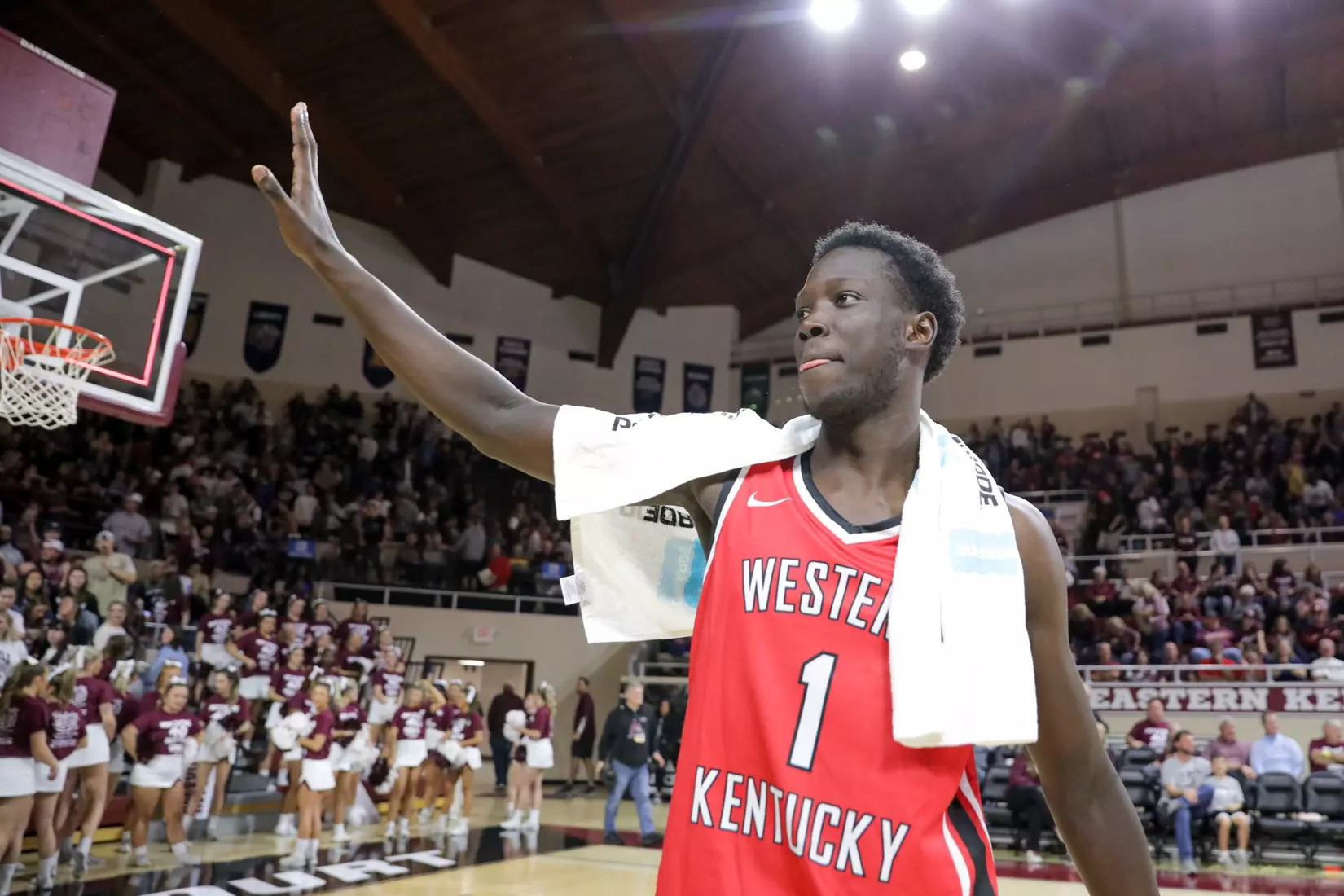 Fallou Diagne of the WKU Hilltoppers at Baptist Health Arena on November 10, 2022 in Richmond, KY. Photo by Evan Brown/WKU Athletics