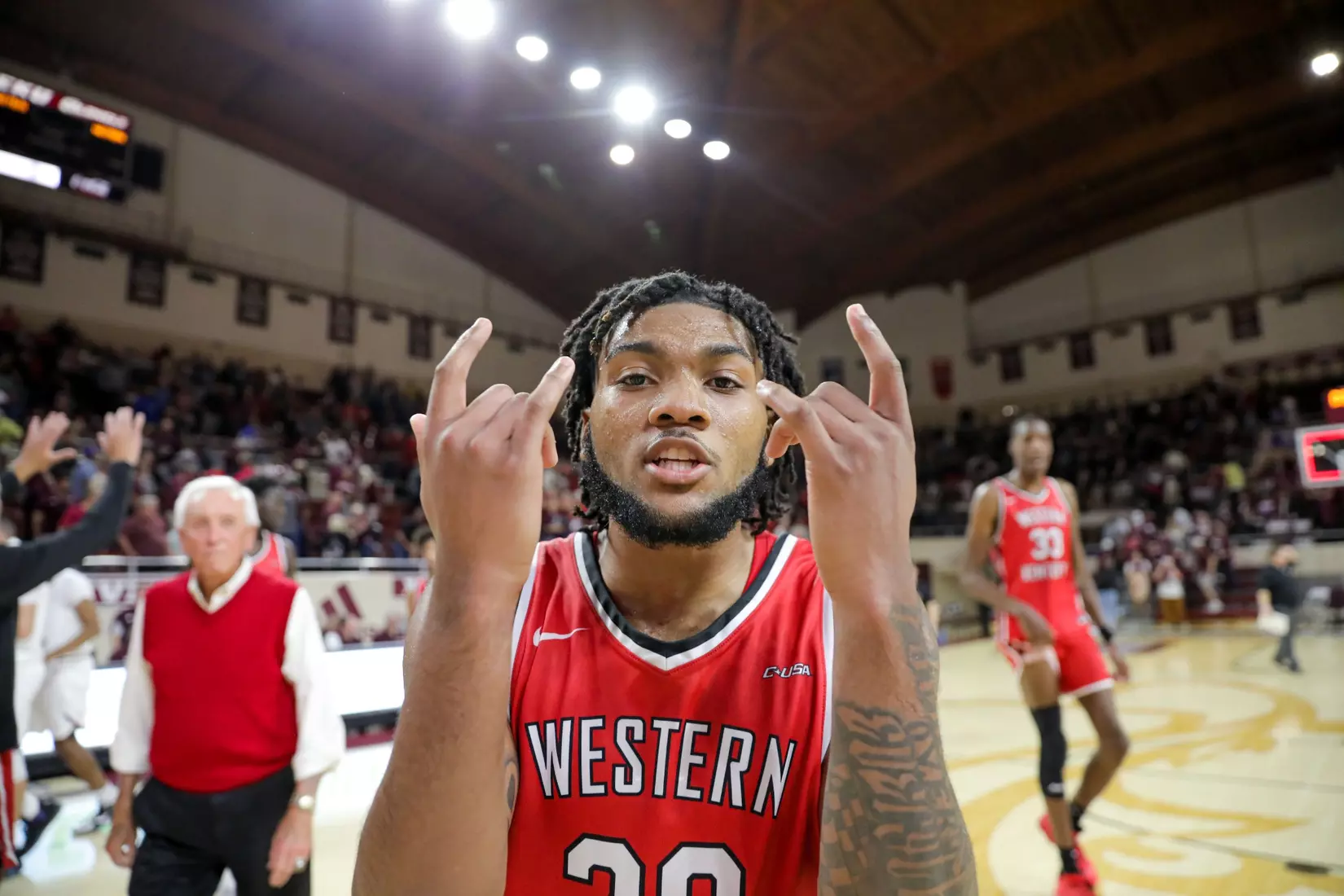Dayvion McKnight of the WKU Hilltoppers at Baptist Health Arena on November 10, 2022 in Richmond, KY. Photo by Evan Brown/WKU Athletics