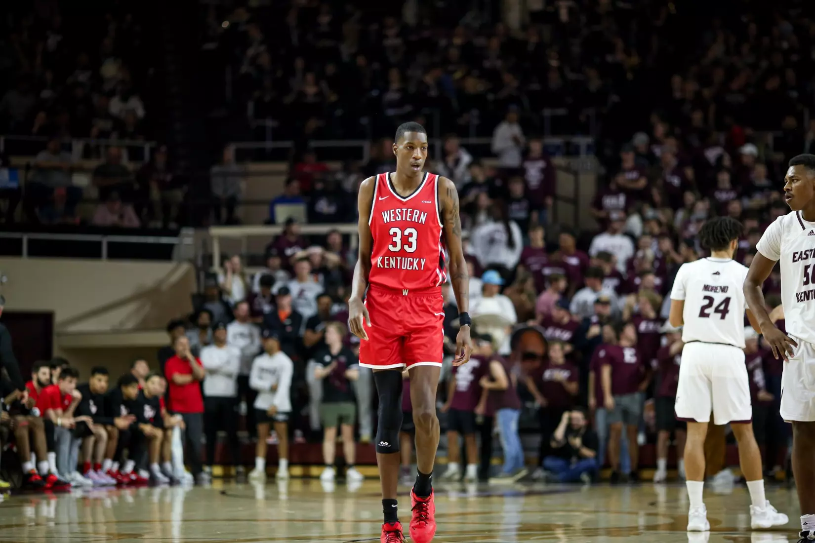 Jamarion Sharp of the WKU Hilltoppers at Baptist Health Arena on November 10, 2022 in Richmond, KY. Photo by Evan Brown/WKU Athletics
