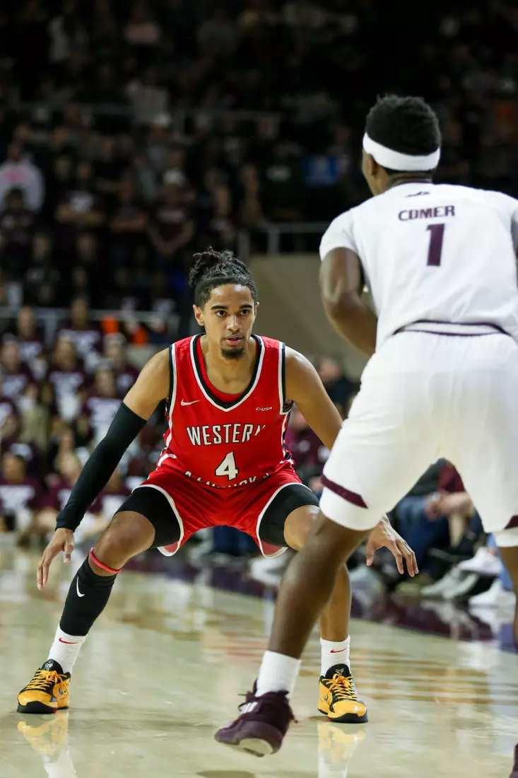 Khristian Lander of the WKU Hilltoppers at Baptist Health Arena on November 10, 2022 in Richmond, KY. Photo by Evan Brown/WKU Athletics
