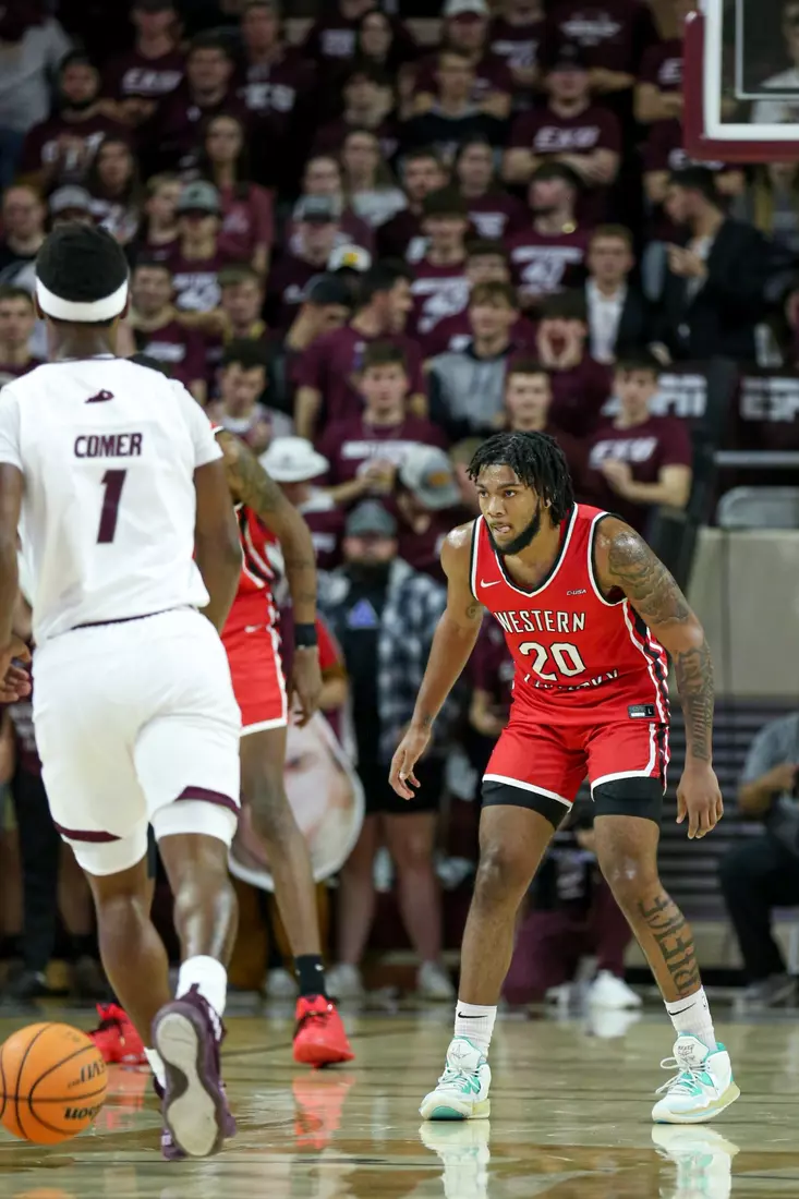 Dayvion McKnight of the WKU Hilltoppers at Baptist Health Arena on November 10, 2022 in Richmond, KY. Photo by Evan Brown/WKU Athletics