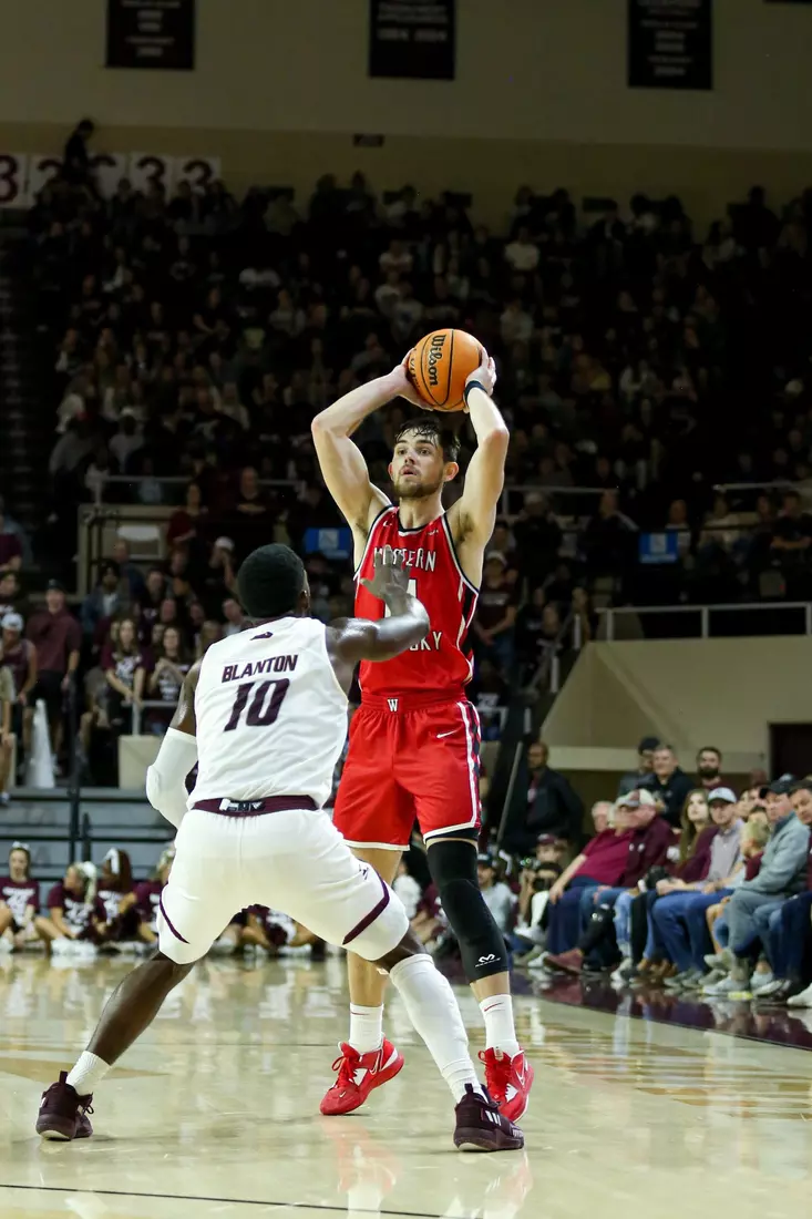 Luke Frampton of the WKU Hilltoppers at Baptist Health Arena on November 10, 2022 in Richmond, KY. Photo by Evan Brown/WKU Athletics