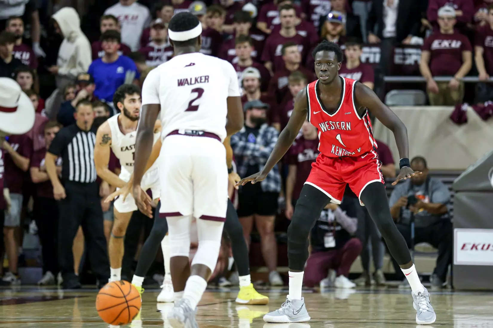Fallou Diagne of the WKU Hilltoppers at Baptist Health Arena on November 10, 2022 in Richmond, KY. Photo by Evan Brown/WKU Athletics