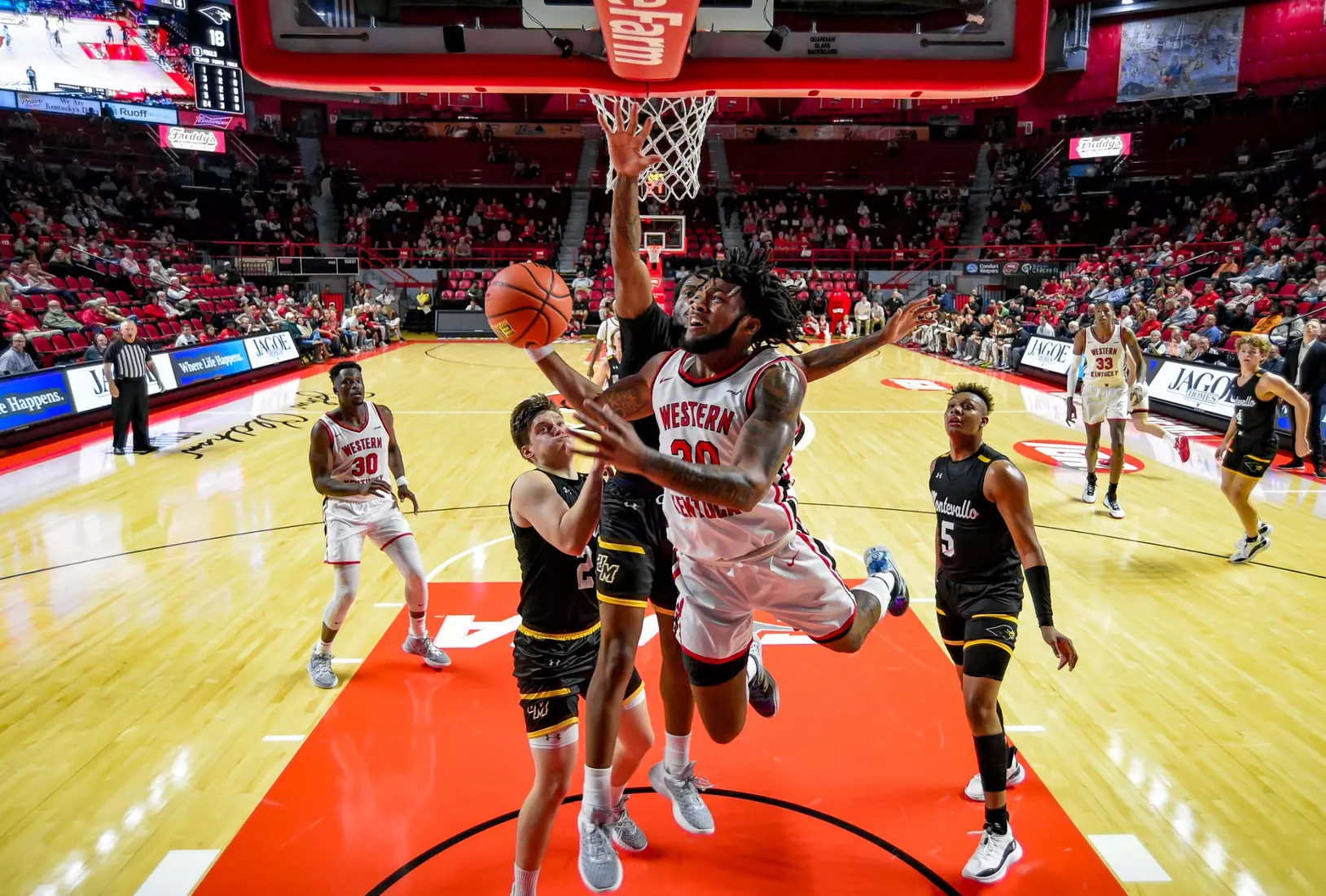 Guard Dayvion McKnight (20) of the WKU Hilltoppers at E.A. Diddle Arena on November 2, 2022 in Bowling Green, KY. Photo by Steve Roberts/WKU Athletics