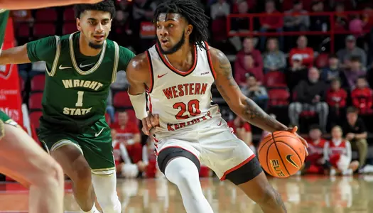 Guard Dayvion McKnight (20) of the WKU Hilltoppers at E.A. Diddle Arena on December 10, 2022 in Bowling Green, KY. (Photo by Steve Roberts/WKU Athletics)