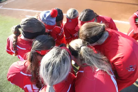 WKU Hilltoppers plays during a game against the Central Michigan Chippewas on February 18, 2022 at WKU Softball Complex in Bowling Green, KY