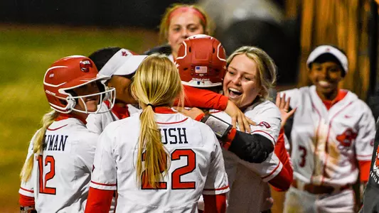 Maddie Bowlds Home Run Celebration Team