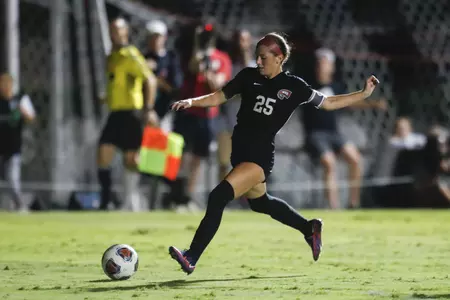 Forward Lily Rummo (25) of the WKU Hilltoppers during a soccer match at WKU Soccer Complex onSeptember 1, 2022 in Bowling Green, KY. Photo by Gunnar Word/WKU Athletics