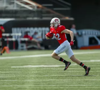 WKU Hilltoppers wide Receiver Jax Cooper (82) during the Red vs White spring football game on April 23, 2022 at Houchen Industries-L.T. Smith Stadium in Bowling Green, KY