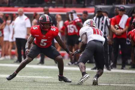 WKU Hilltoppers defensive back Rome Weber during a game against the Austin Peay Governors on August 27, 2022 at Houchens Industries L.T. Smith Stadium in Bowling Green, KY